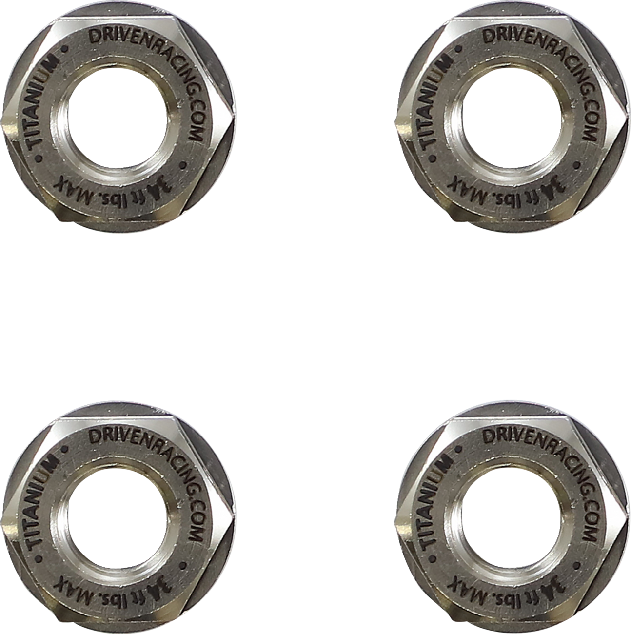DRIVEN RACING Sprocket Nuts - Titanium - 4 Pack