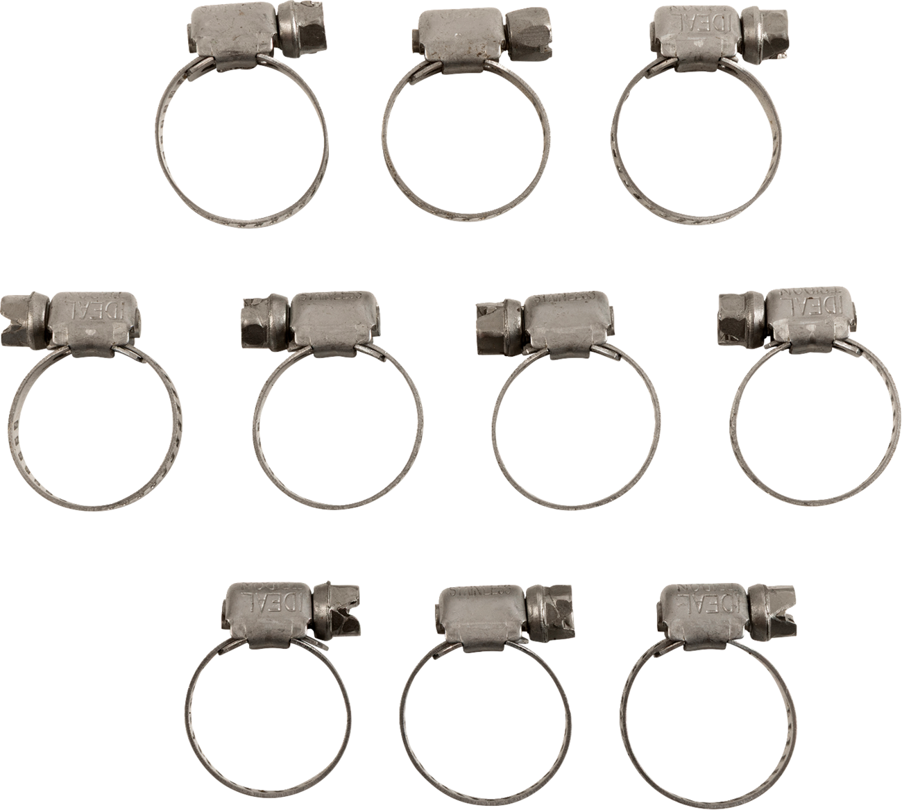 HELIX Hose Clamps - Worm Drive - 7 mm - 17 mm - 10 Pack