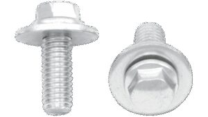 Bolts with Washers - Hex/Flange - M6 x 16 - 10 Pack
