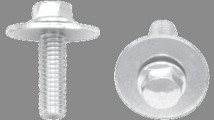 Bolts with Washers - Hex/Flange - M6 x 20 - 10 Pack