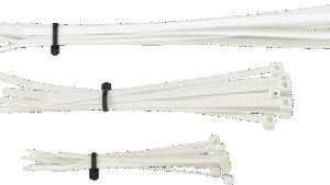 MOOSE OFFROAD Cable Ties - White - 30-Pack