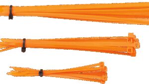 MOOSE OFFROAD Cable Ties - Orange - 30-Pack