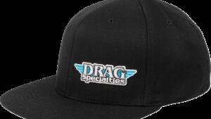 THROTTLE THREADS Drag Specialties Flat Bill Hat - Black