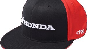 FACTORY EFFEX Honda Horizontal Flexfit® Hat - Black/Red - Small/Medium