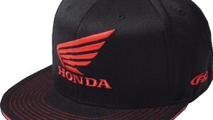 FACTORY EFFEX Honda Wing Flexfit® Hat - Black/Red - Small/Medium