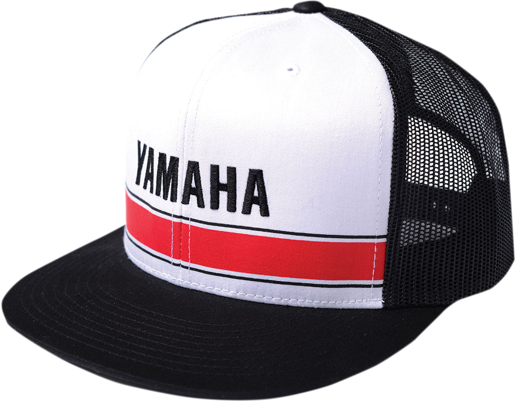 FACTORY EFFEX Yamaha Vintage Snapback Hat - White/Black
