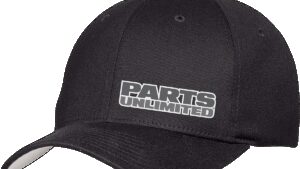 THROTTLE THREADS Parts Unlimited Curved Bill Hat - Black - Large/XL