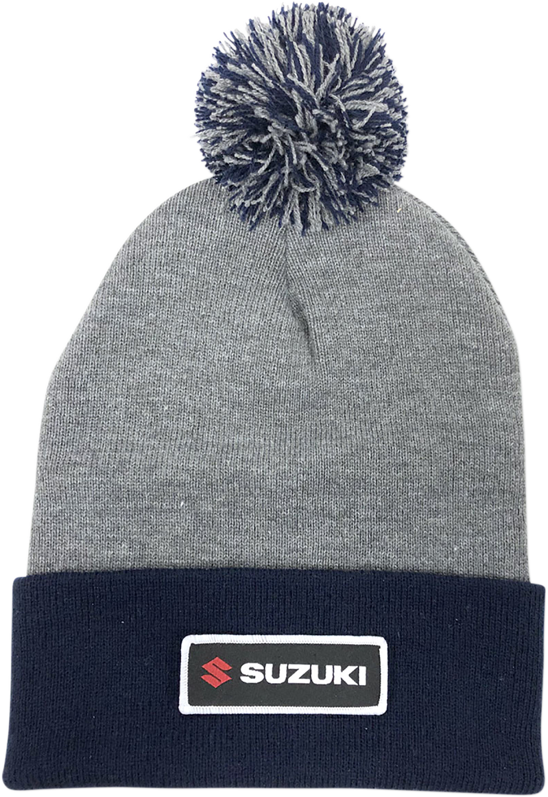 FACTORY EFFEX Suzuki Pom Beanie - Gray/Navy