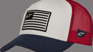 ALPINESTARS Flag Snapback Hat - White/Navy/Red - One Size
