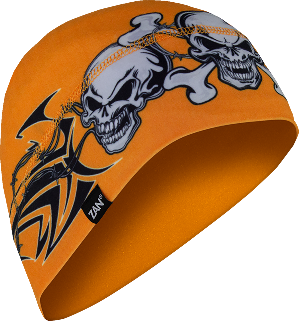 ZAN HEADGEAR SportFlex® Beanie - Orange Tribal Skull