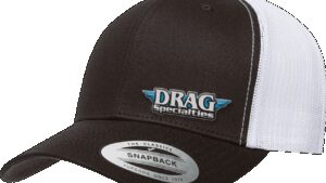 Drag Specialties Mesh Snapback Hat - Black/White