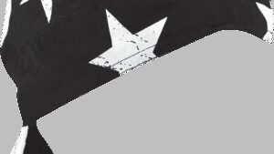 ZAN HEADGEAR Flydanna® Head Wrap - Black and White Vintage American Flag