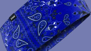 ZAN HEADGEAR SportFlex® Headband - Navy Paisley