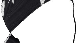ZAN HEADGEAR Flydanna® Micro-Mesh Polyester Headwrap - Black/White Flag