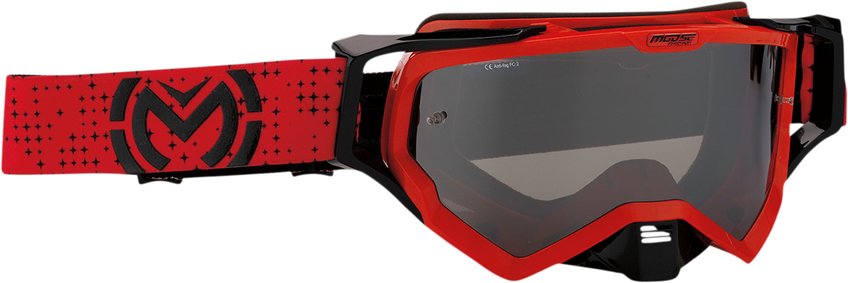 MOOSE OFFROAD XCR Goggle - Pro Stars - Red/Black - Smoke Lens