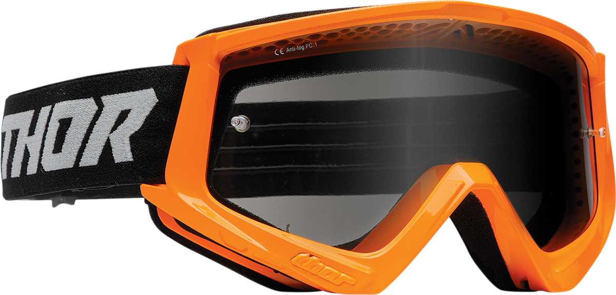 THOR Combat Sand Goggle - Racer - Flo Orange/Gray - Smoke Lens