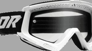 THOR Combat Goggle - Racer - White/Black - Clear Lens