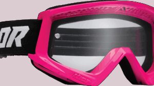 THOR Combat Goggle - Racer - Flo Pink/Black - Clear Lens