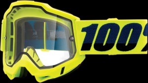 100% Accuri 2 Enduro Goggle - Dual Pane - Fluo Yellow - Clear Lens