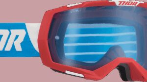 THOR Regiment Goggle - Red/White/Blue - Blue Lens