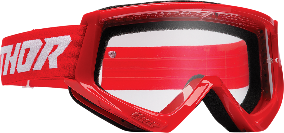 THOR Youth Combat Goggle - Racer - Red/White