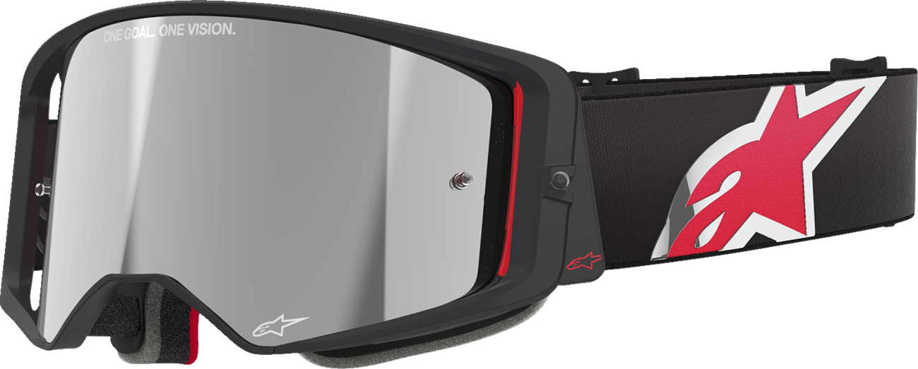 ALPINESTARS GOGGLES GOGGLE SUPERTECH CORP BLK/RED MIRROR-SILVER