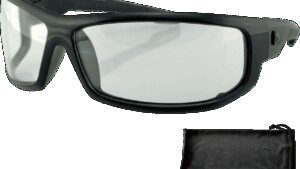 BOBSTER AXL Sunglasses - Gloss Black - Clear Lens