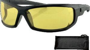 BOBSTER AXL Sunglasses - Gloss Black - Yellow Lens