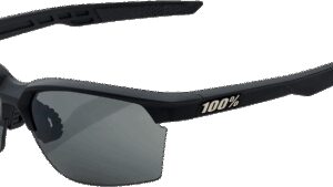100% Sportcoupe Sunglasses - Soft Tact Black - Smoke Lens
