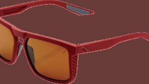 100% Renshaw Glasses - Soft Tact Crimson - Bronze Lens