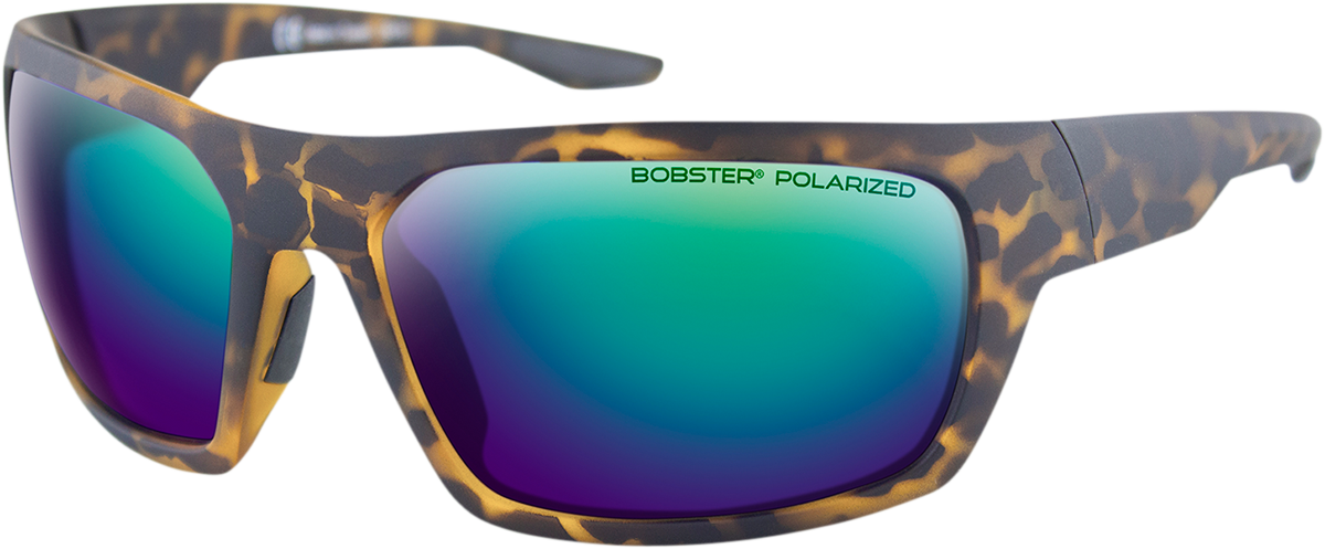 BOBSTER Trout Sunglasses - Matte Brown Tortoise - Brown Polarized Green Revo Mirror Lens