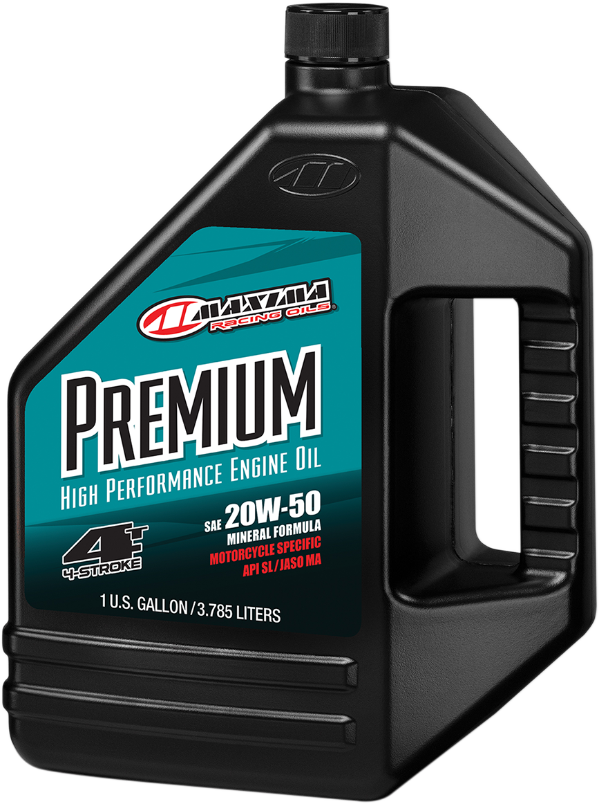 MAXIMA RACING OIL Premium High Performance Mineral 4T Engine Oil - 20W-50 - 1 US gallon