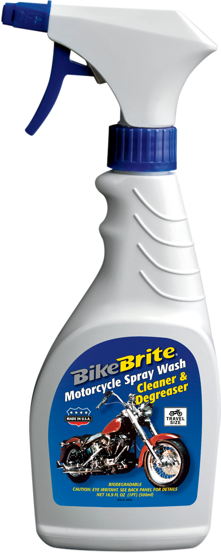 BIKE BRITE Spray Wash - 16.9 US fl oz. - Travel Size - Spray Bottle