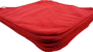 HARDLINE Microfiber Towels - Red - 24-Pack