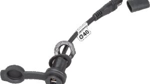 TECMATE Weatherproof SAE Thin Panel Mount Socket O-40 - Short