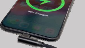 RIDEPOWER 90° USB to 90° Lightning Cable - Charger - Single-End - 18"