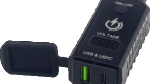 RIDEPOWER SAE to USB-C/USB Ports Adapter - Charger - Digital Voltage Indicator