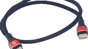 RIDEPOWER Male USB-C to Male USB-C Cable - Phone - Fast/Charger - 24" - Black/Red