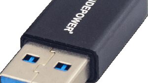 RIDEPOWER Male USB to Female USB-C Adapter - Power - Compact - Black