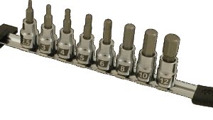 CRUZTOOLS Socket Bit Set - Hex - Metric