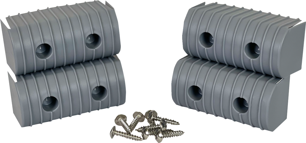 CALIBER Bunk Wrap Endcap - 2"x4" - Gray - 4 Pack