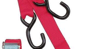 PARTS UNLIMITED Cam Buckle Tie-Down - 1" x 5-1/2' - Red