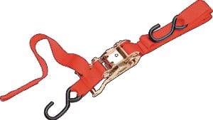 PARTS UNLIMITED 1" Ratchet Tied Down - Assist - Red