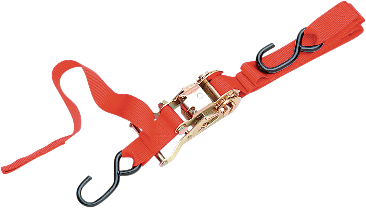 PARTS UNLIMITED 1" Ratchet Tied Down - Assist - Red