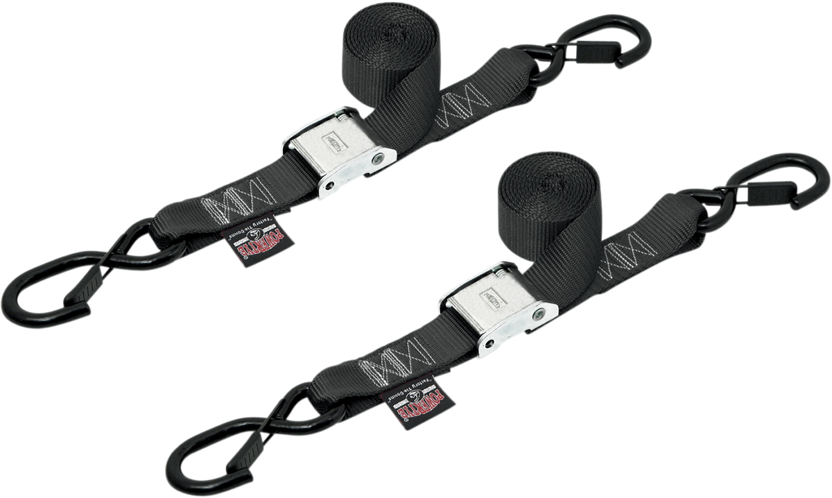 POWERTYE MFG. Cam Tie-Downs - 1-1/2" x 5-1/2' - Black