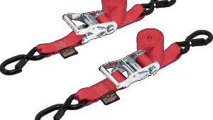 POWERTYE MFG. Ratchet Tie-Downs - 1-1/2" x 6-1/2' - Red