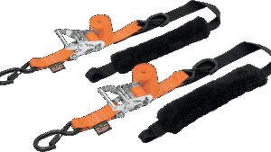 POWERTYE MFG. Deluxe Ratchet Tie-Downs - 1-1/2" x 6-1/2' - Orange
