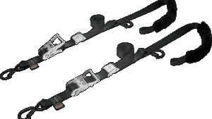 POWERTYE MFG. Cam Ratchet Tie-Downs - 1-1/2" x 6-1/2' - Black