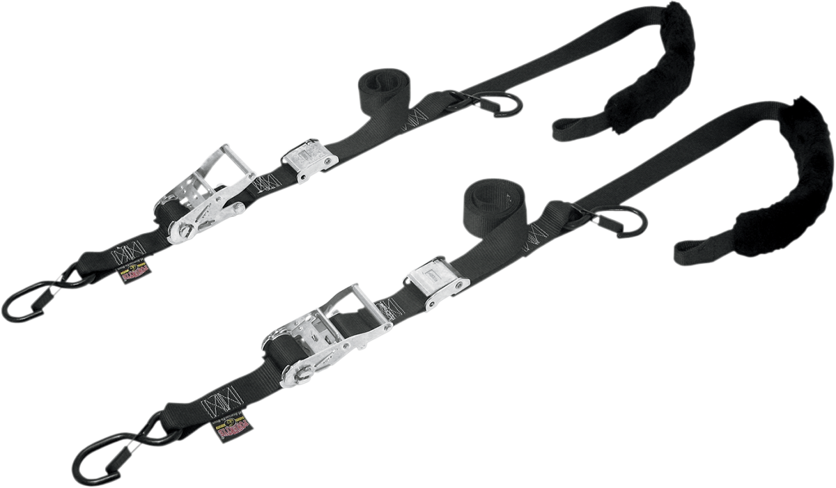 POWERTYE MFG. Cam Ratchet Tie-Downs - 1-1/2" x 6-1/2' - Black