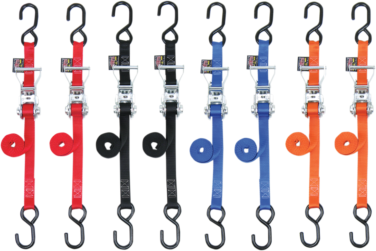 POWERTYE MFG. Ratchet Tie-Downs - 1" x 6' - Blue